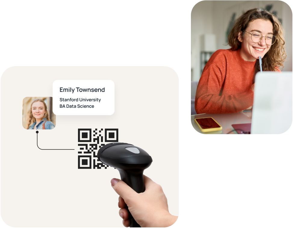 QR Code scanner for graduation setup