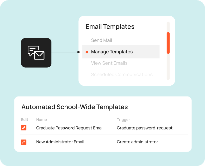 Communication platform screenshot showing messaging interface
