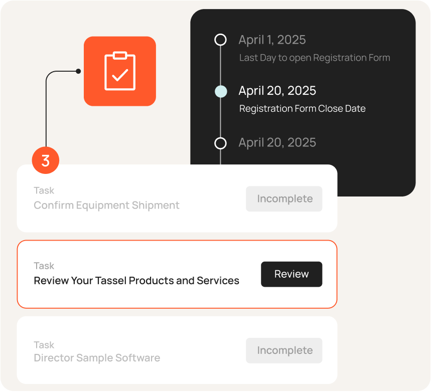 Illustration of graduation management dashboard